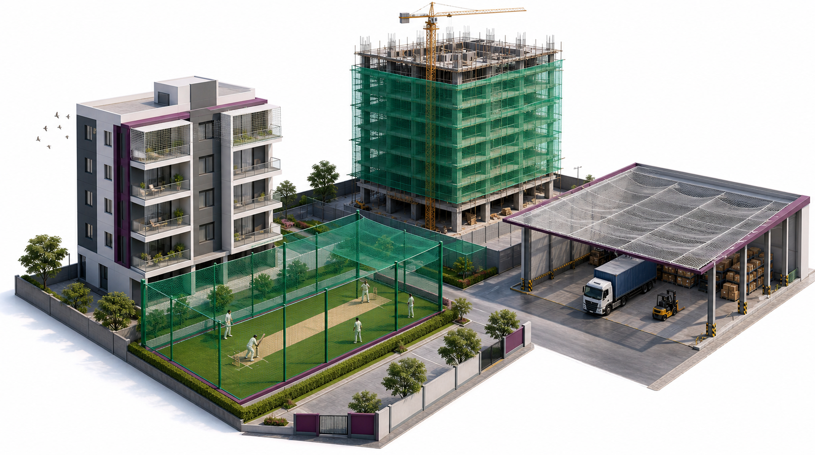 Reach Netting Solutions bird cricket safety and construction net product categories